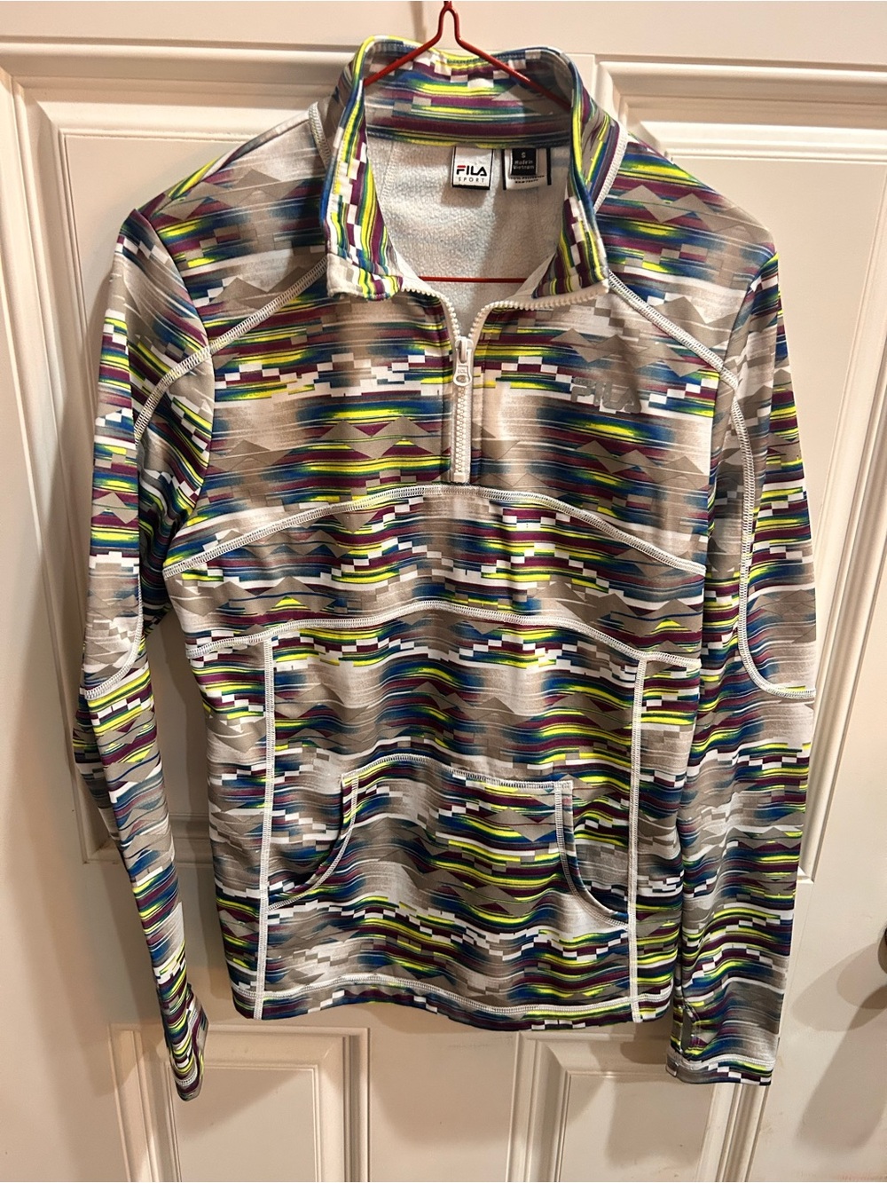 Fila Sport Tribal Print Women’s Size Small Quarter-Zip Pullover